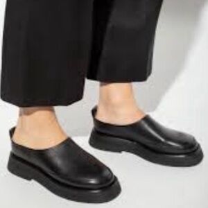 Wandler Rosa Platform Shoes Mules Loafers Black Size 36.5